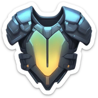 futuristic Phantom Infiltration armored breastplate colored spectral sticker