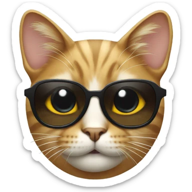 Cat with sunglasses sticker