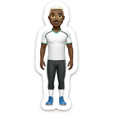 white full body sportman sticker