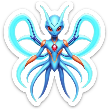 Futuristic Deoxys-Genesect-Lunala-ET-hybrid-fantasy-creature sticker