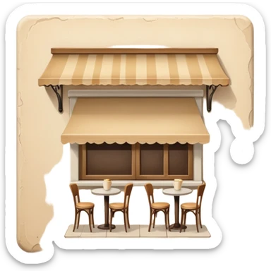 una pared de cafeteria sticker