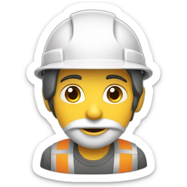 engineer, white hard hat,  sticker