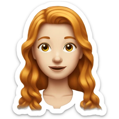 Old money beautiful ginger girl  sticker