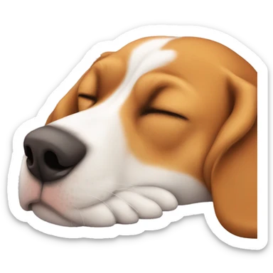 Beagle sleeping  sticker