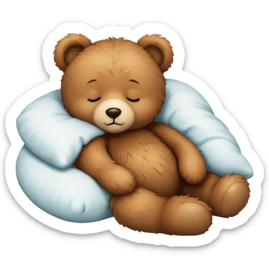 Sleeping teddy bear sticker