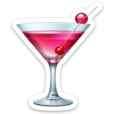 galentines red and pink cocktail sticker