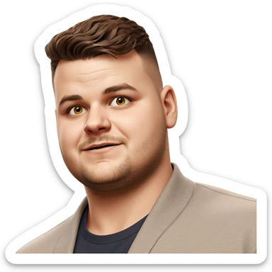 realistic portrait of a man sticker