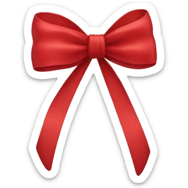 Red bow sticker