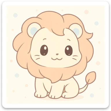 majestic lion in anime style, flowing mane, soft shading, dramatic lighting sticker