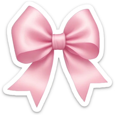light pink ribbon bow sticker