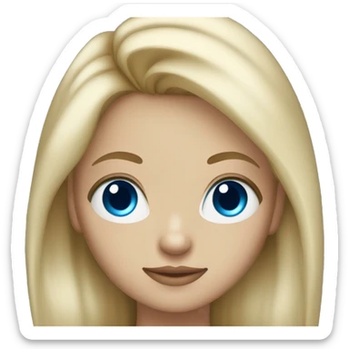 Ash blonde haired girl with blue eyes  sticker