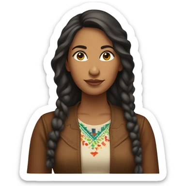 Mexican Spanish Puerto Rican African American Native American woman sticker