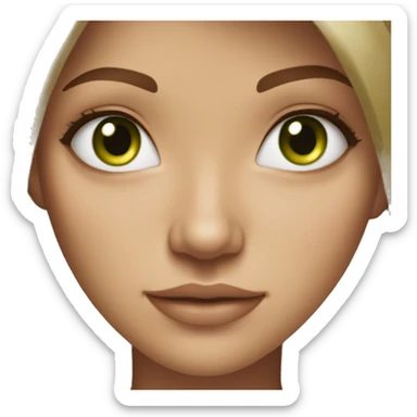 stunning girl light brown hair green eyes sticker