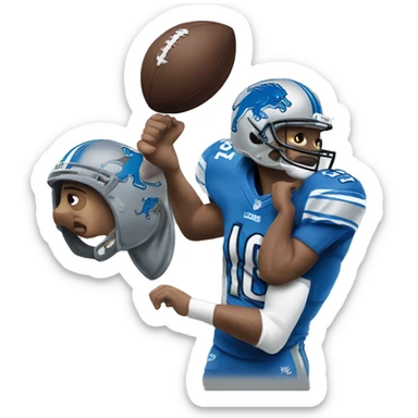Detroit lions beating a Viking  sticker