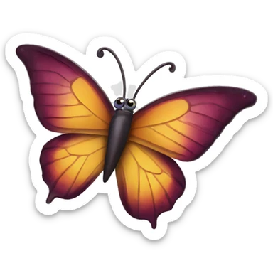 Wine butterfly sticker