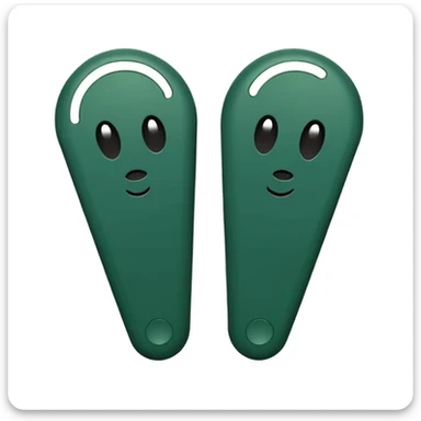 two dark green exclamation marks side by side, minimalist, no faces or emojis sticker