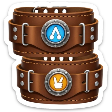 Leather wrist cuffs sticker