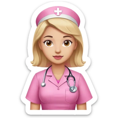 nurse dress pink sticker