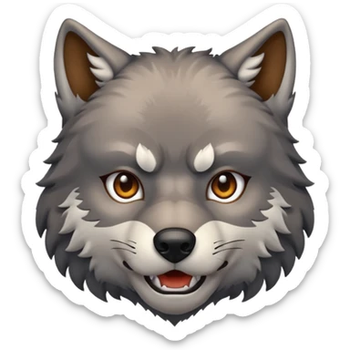 Wolf that is manly sticker