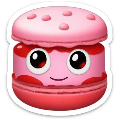 macaron with colors of ladybug sticker
