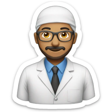 male muslim technologist sticker