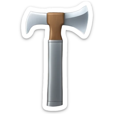 wood stump with axe cutting into it sticker