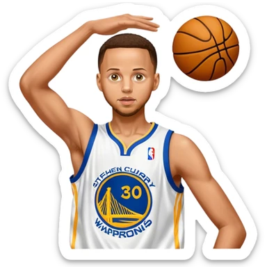 Stephen Curry shooting 3’s sticker