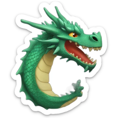 A dragon's head A dragon set and his foot sticker