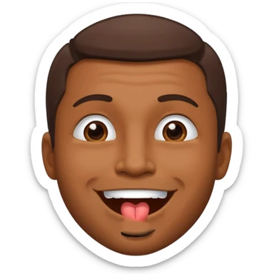 Un homme brun qui envoi un bisous sticker