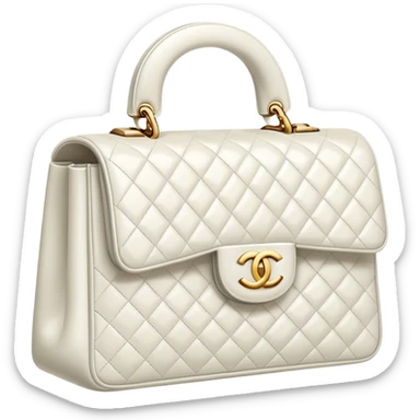 white chanel bag sticker