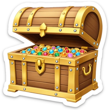 Treasure chest with open lid sticker