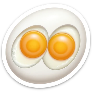 2 whole eggs rotated slightly sticker