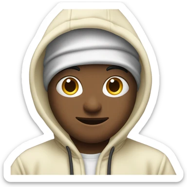 ￼ a cheese wearing a hoodie ￼ sticker