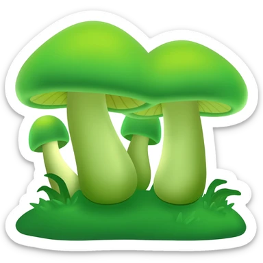 Green fungus forest sticker