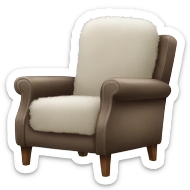 Fluffy Recliner chair sticker