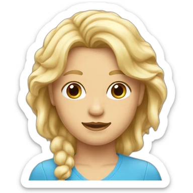 un anglais pâle avec des cheveux blond et des yeux bleu sticker