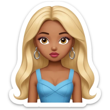 a pretty bratz dusky girl in a metri sticker