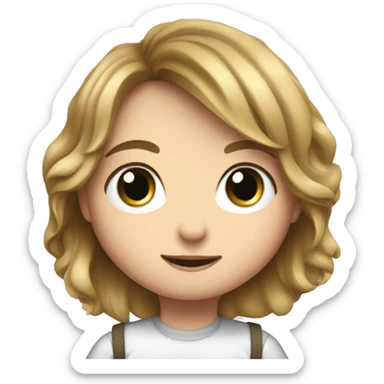 Cute white girl sit on handsome boy lap sticker