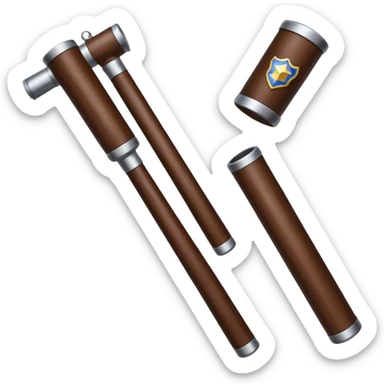 two police baton sticker