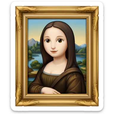 Mona Lisa in painting frame
















 sticker