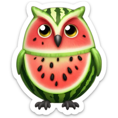 prompt watermelon owl hybrid sticker