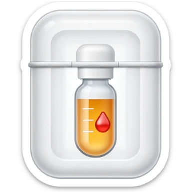 medicine capsule in case in nutral colors sticker