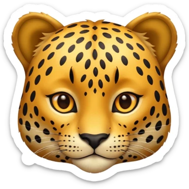 Leopard face with brown eyes 🐆  sticker