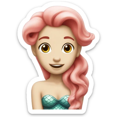white little mermaid  sticker