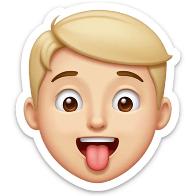 squinting with tongue out emoji shaking head left to right sticker