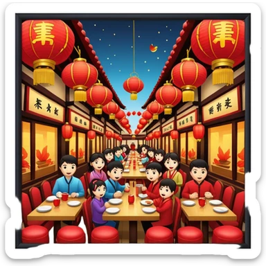 Chinese restaurant. sticker