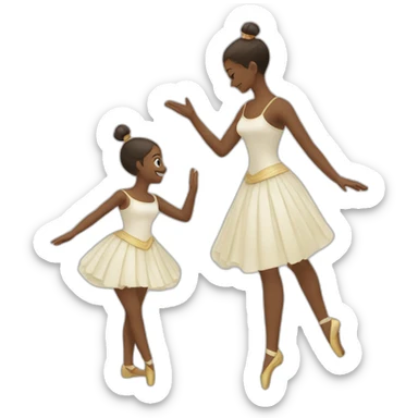 Une danseuse de classique et son enfant  sticker