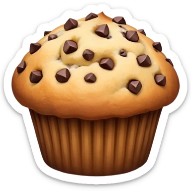 muffin with chocolate chips sticker