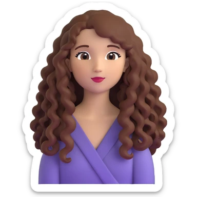 pretty black girl with long curly hair sticker