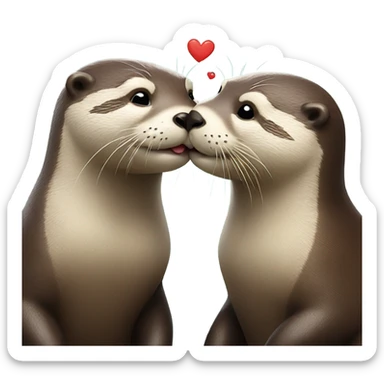 Otter sending a kiss sticker